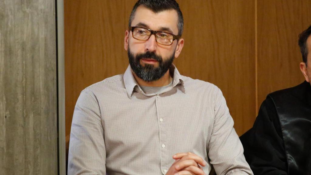César Adrio durante la última sesión del juicio celebrado en la Audiencia Provincial de Pontevedra.
