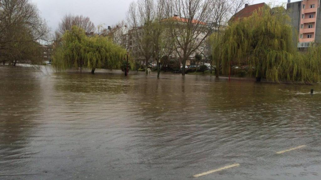 Inundaciones en Carballo (A Coruña) en una foto de archivo.