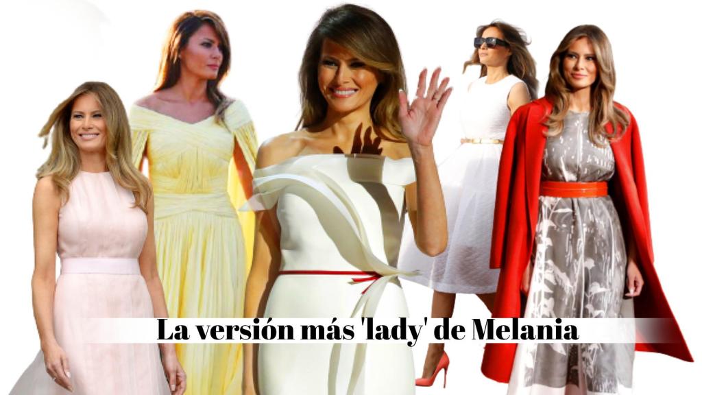 Melania, con alguno de sus 'looks' más dulces y femeninos en el inicio de la legislatura de Trump.