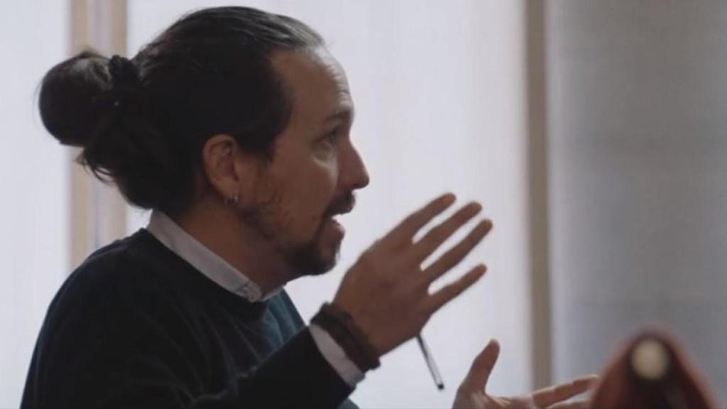 Pablo Iglesias, en un momento de la entrevista de este domingo en Salvados.