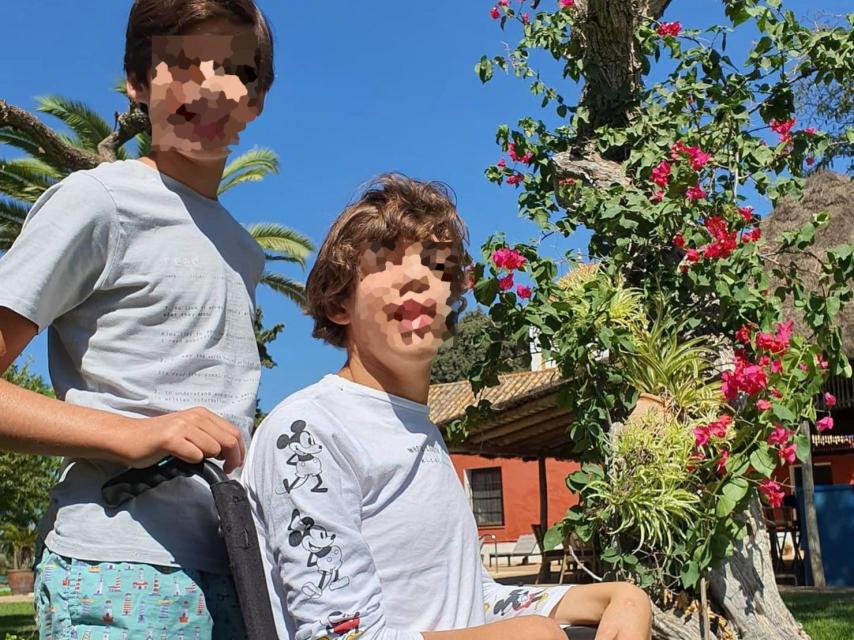 Kike y Carlos Osborne, hijos de Bertín y Fabiola.