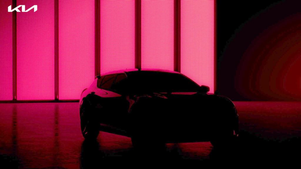 Silueta de un nuevo vehículo próximo de Kia.
