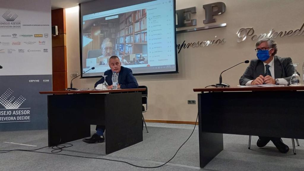 El presidente de la Confederación de Empresarios de Pontevedra, Jorge Cebreiros.