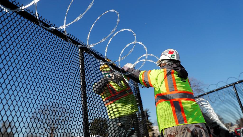 Preparativos antes de la inauguración presidencial en Washington.