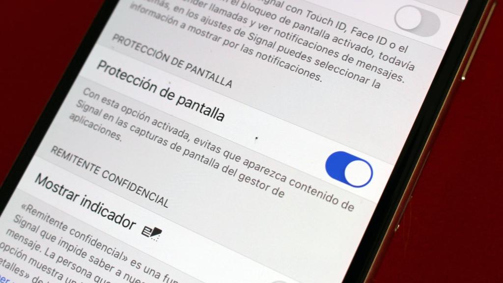 Signal permite bloquear las capturas de pantalla.
