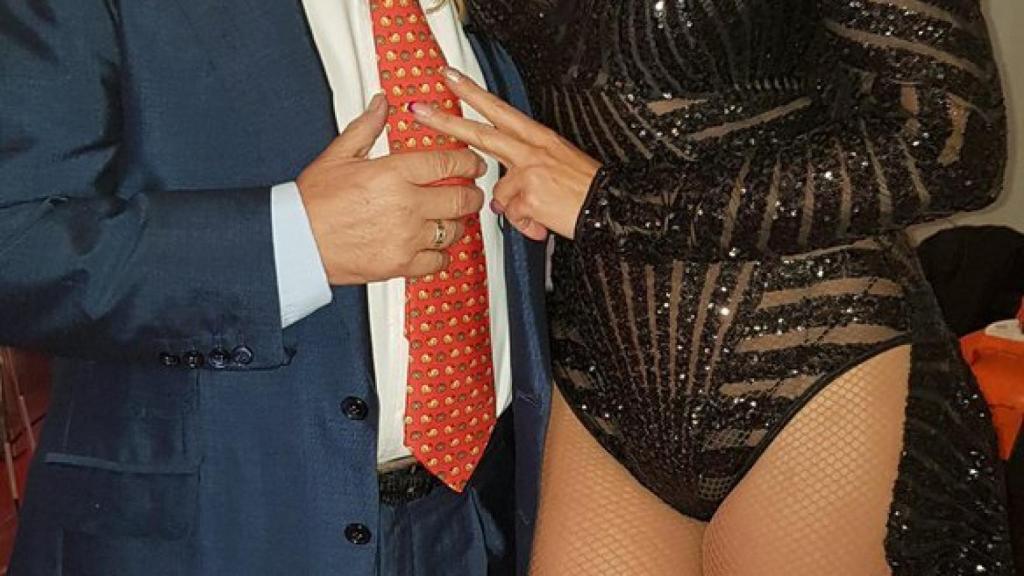 Malena y Arévalo en diciembre de 2018.