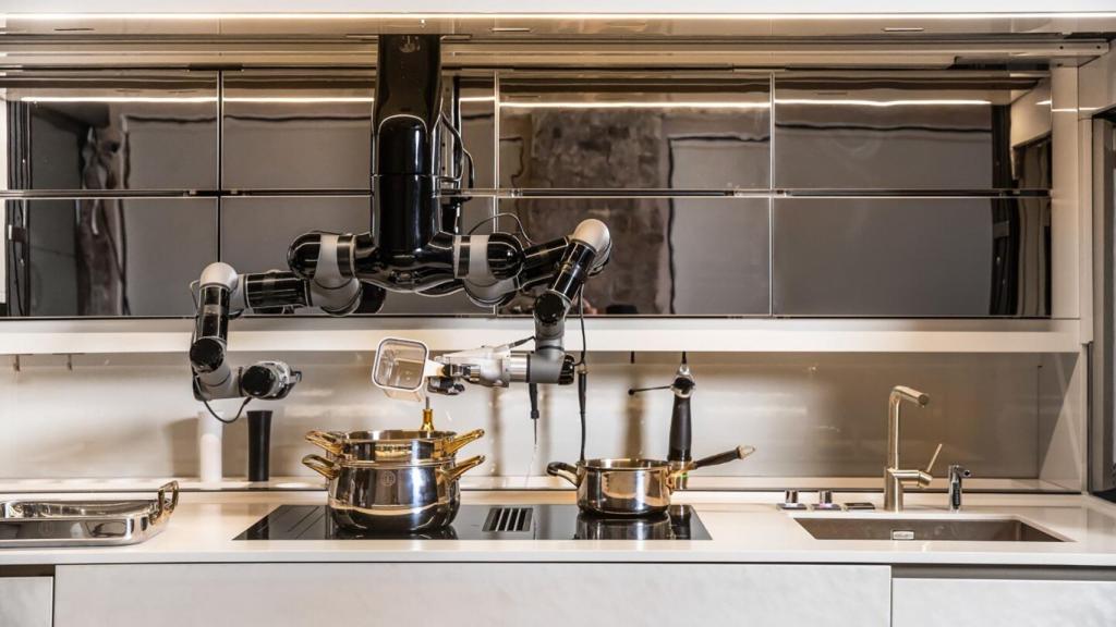 El robot se puede mover por toda la cocina.