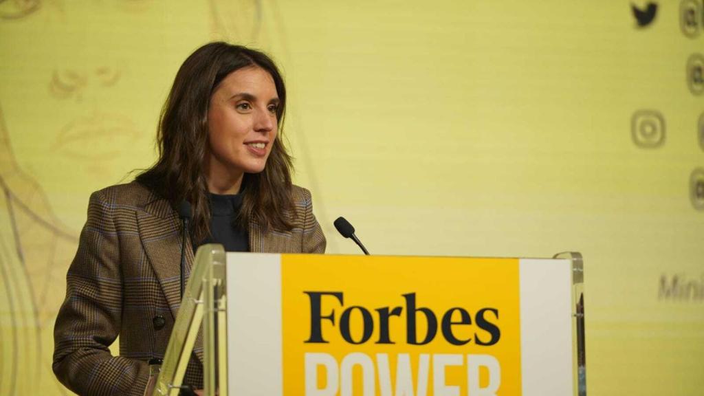 Irene Montero, ministra de Igualdad, en el acto de Forbes.