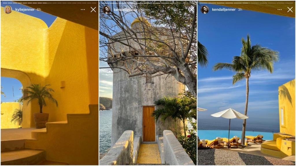 Stories de Kendall y Kylie en Ocean Castle Sol de Oriente & Ocean Castle Sol de Occidente en Cayeres.
