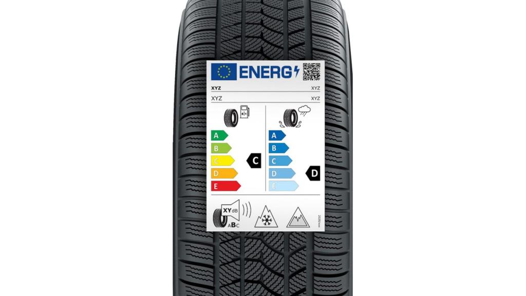 Así serán las nuevas etiquetas de los neumáticos.