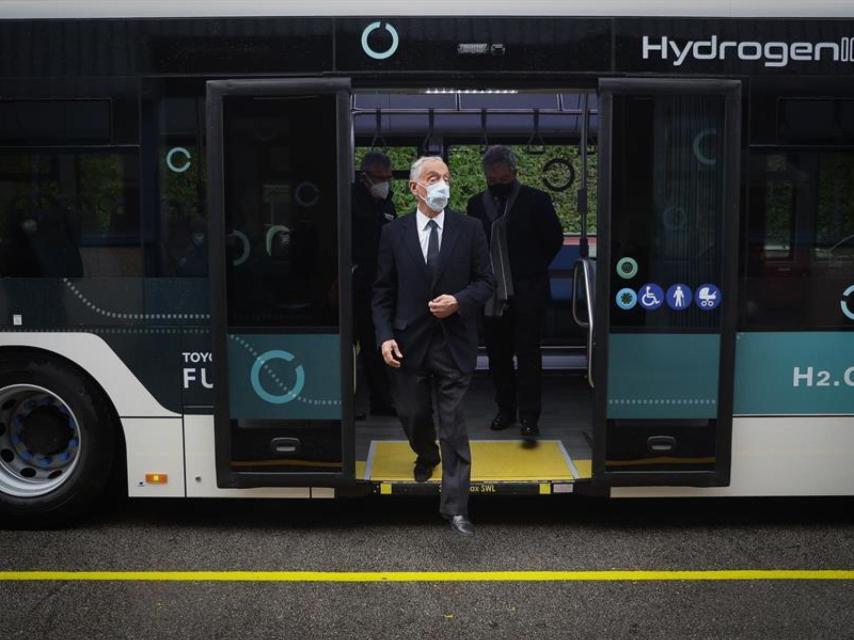 Marcelo Rebelo de Sousa, actual presidente de la República de Portugal, en un momento de la campaña.