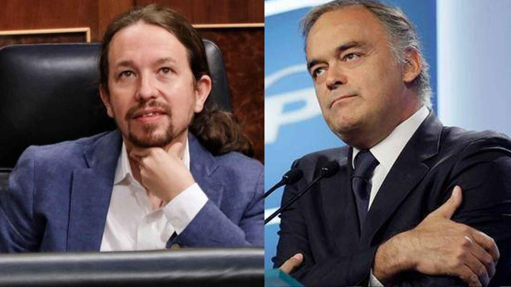 Pablo Iglesias y Esteban González Pons en un fotomontaje.