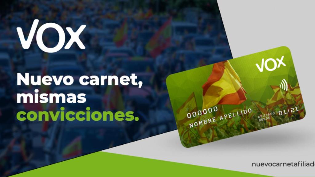 Así ha presentado Vox su nuevo carnet.