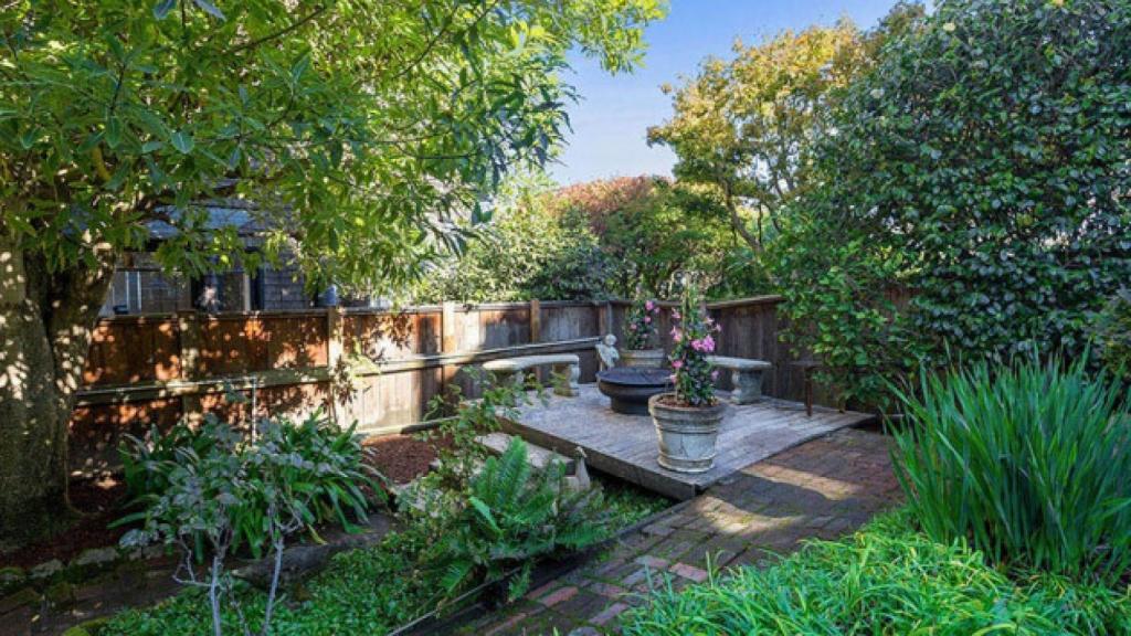 Uno de los rincones del jardín.