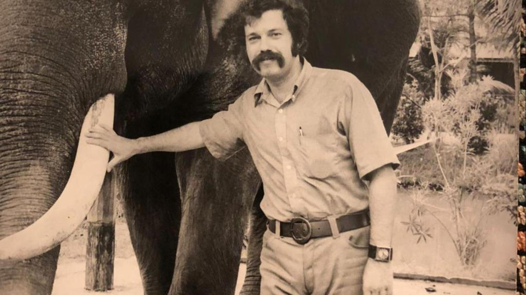 El presentador, durante su etapa como domador en el circo
