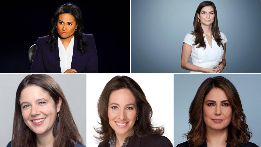 Kristen Welker, Kaitlan Collins, Ashley Parker, Nancy Cordes y Cecilia Vega.