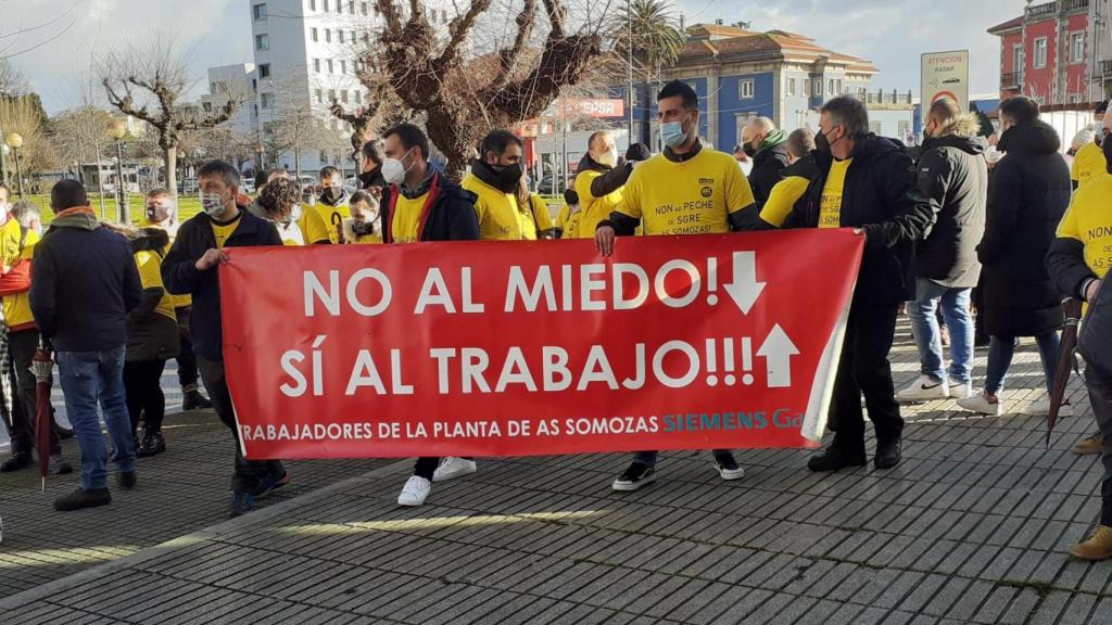 Movilización de Siemens Gamesa en A Coruña.