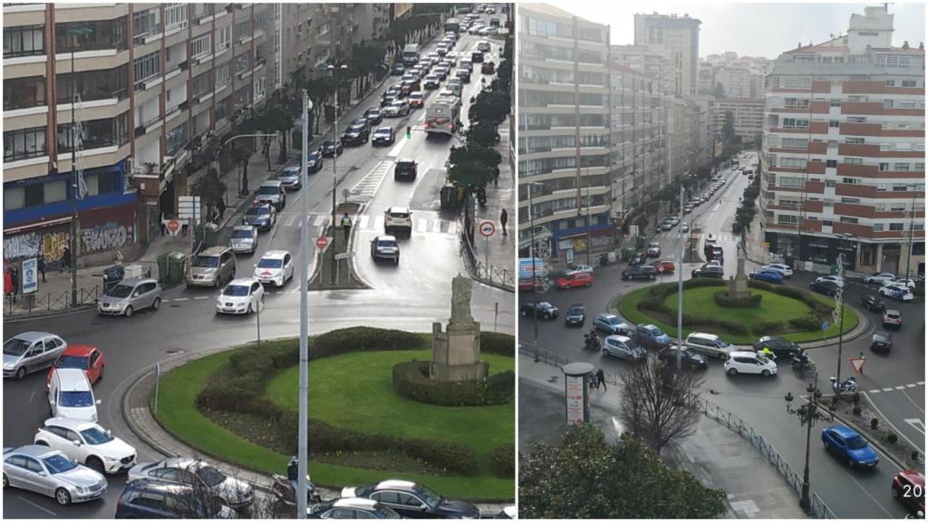 Tráfico en Isaac Peral este viernes sobre las 15:00