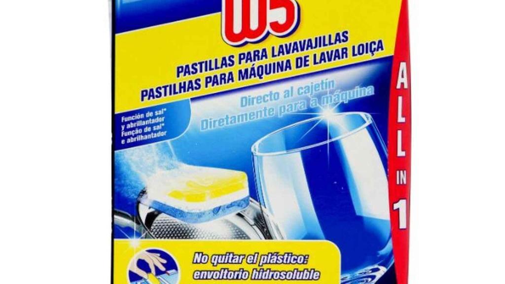 W5 detergente para lavavajillas de Lidl.
