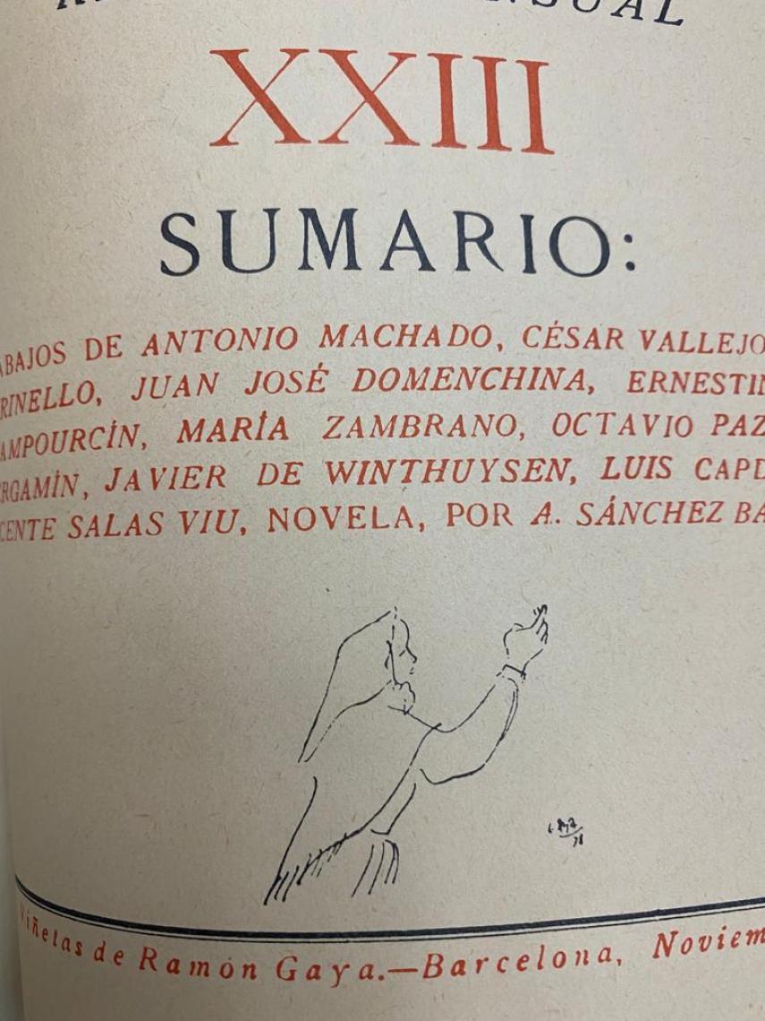 Sumario del número XXIII de 'Hora de España'.