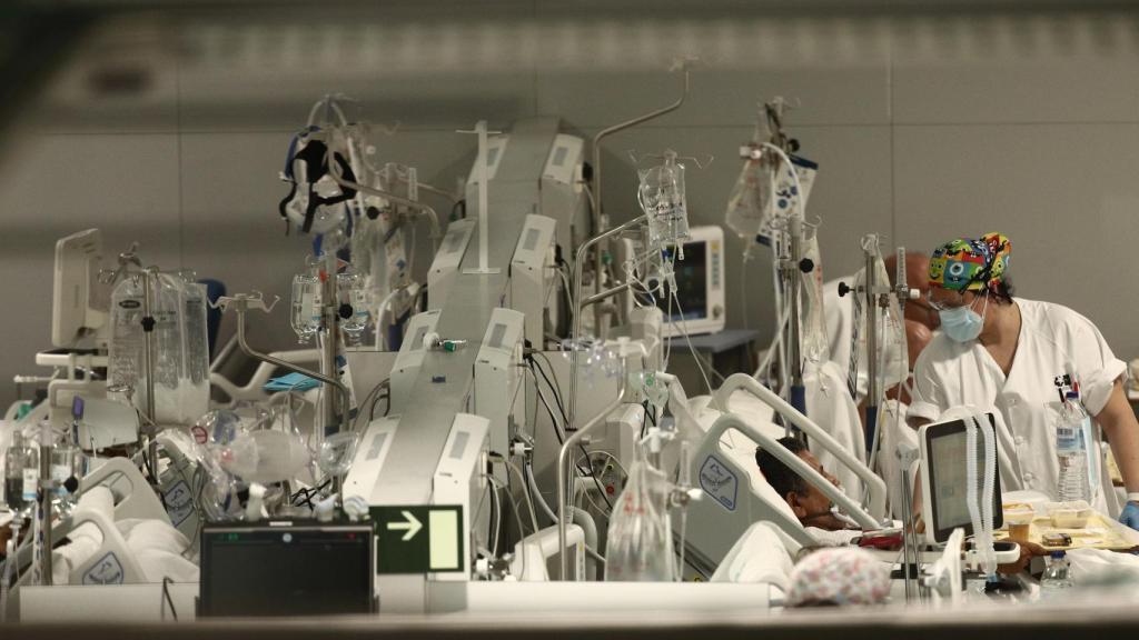 Interior de Hospital Enfermera Isabel Zendal, en Madrid.