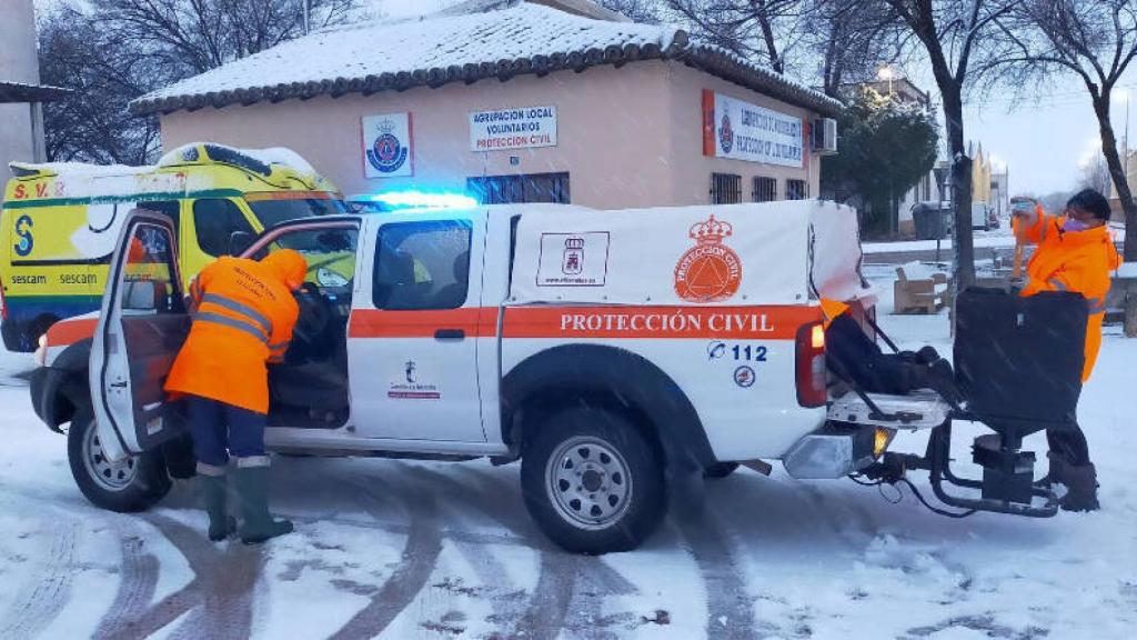 La localidad toledana de Villacañas durante el pasado temporal de nieve