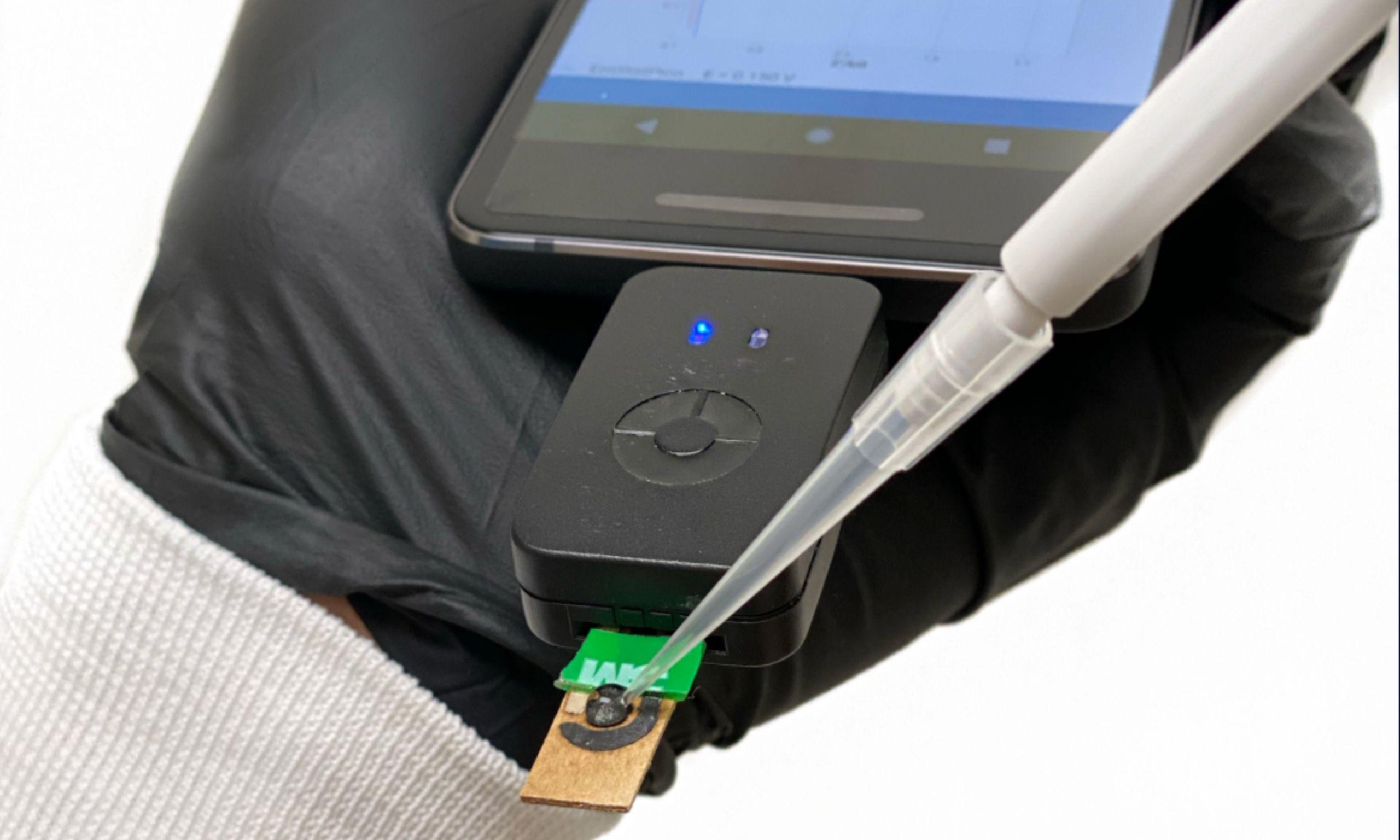 El prototipo de test rápido Covid diseñado por De la Fuente  (UPenn)