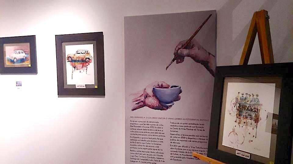 Exposición Abel Barandela: arte con vino en Ponte de Lima (Portugal).