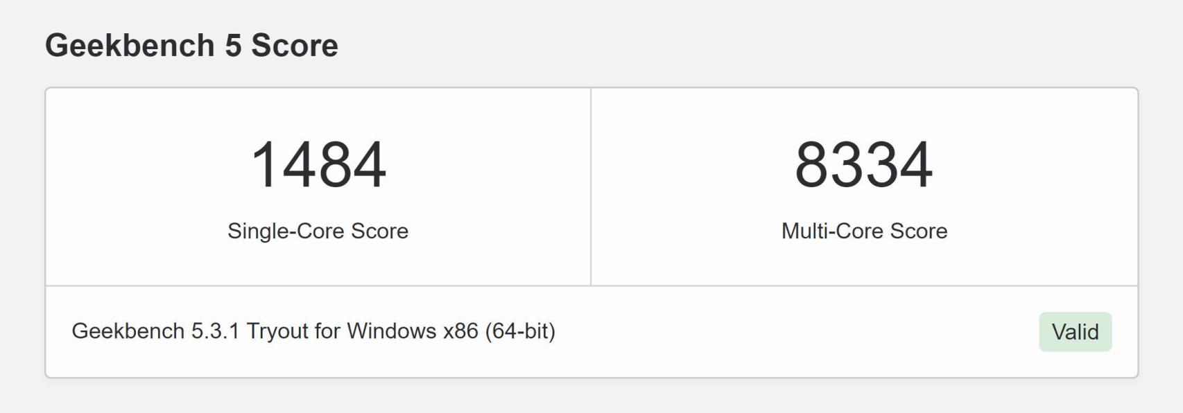 Prueba de Geekbench en el Ryzen 9 5980HS