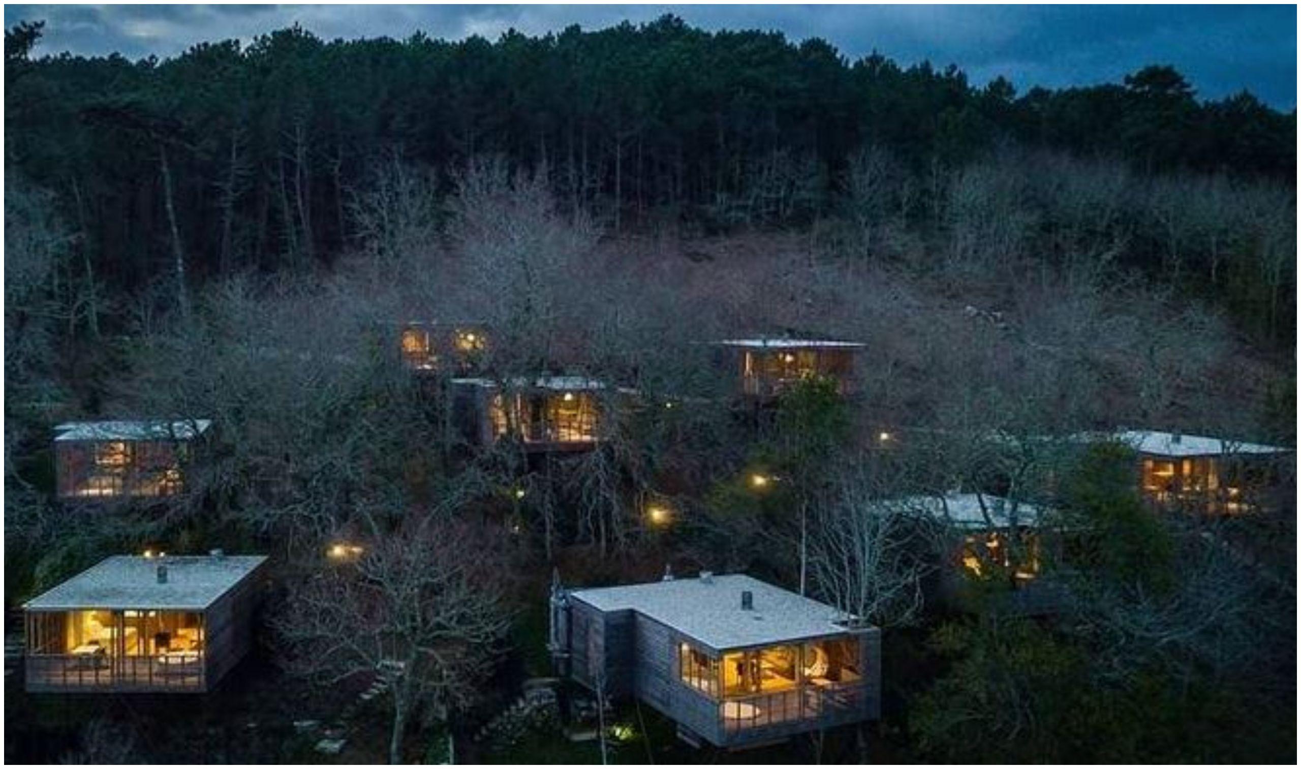 Las cabañas de Albeida (A Coruña).