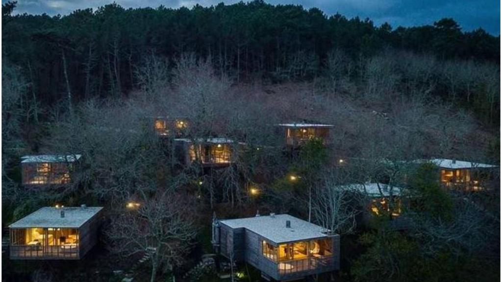 Las cabañas de Albeida (A Coruña).