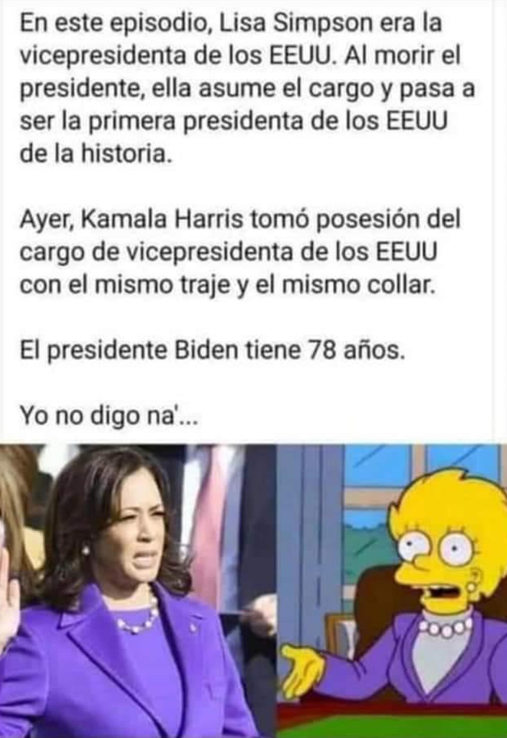El meme sobre Lisa y Kamala.