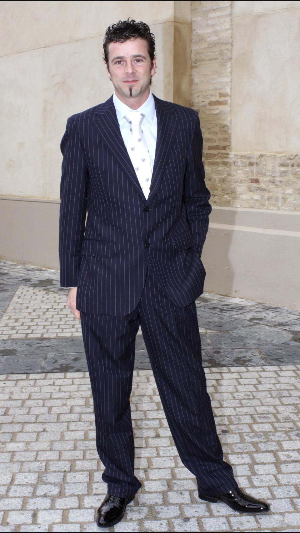 Javito en la boda de su compañera Patricia Ledesma en 2008 en Sevilla.