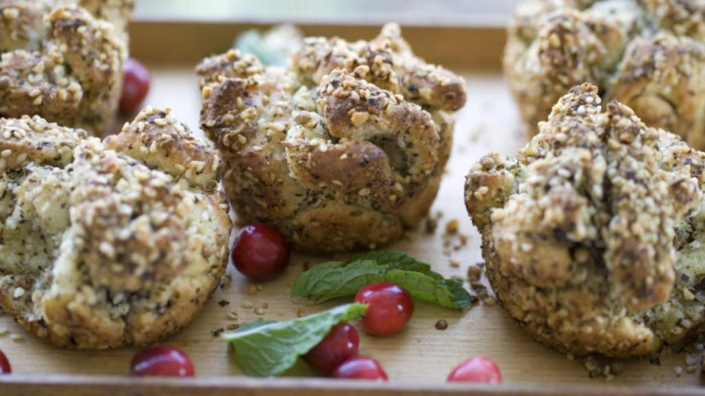 Rollitos de dukkah egipcio.