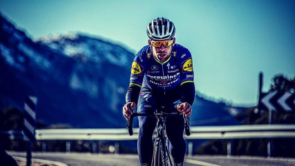 Mark Cavendish, con el maillot del Deceuninck - QuickStep