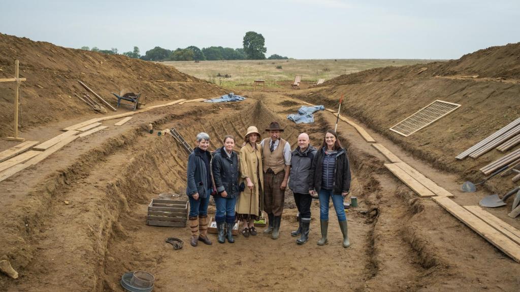 Rodaje de la película 'La excavación'.