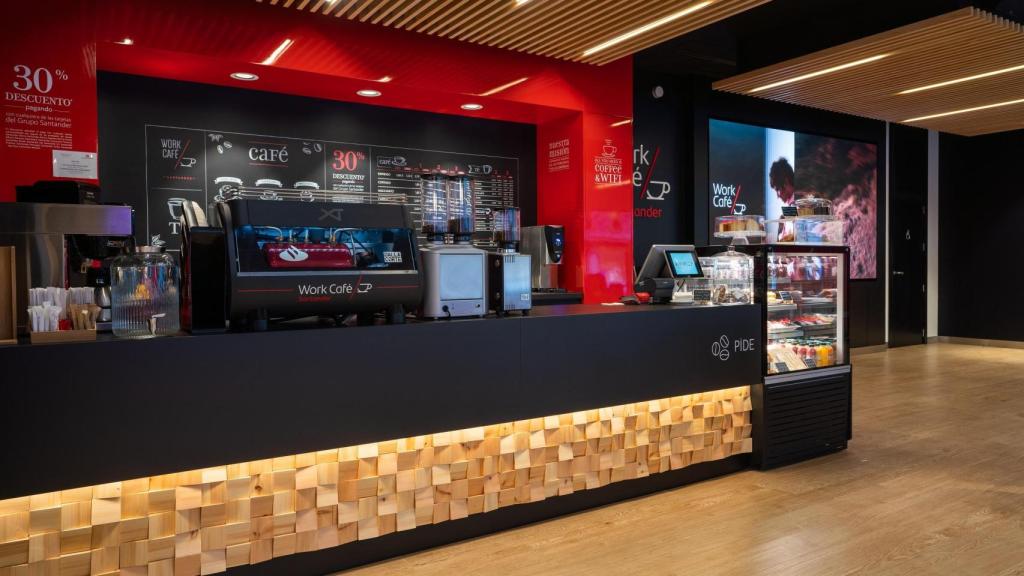Uno de los Work Café que el banco tiene en Madrid.
