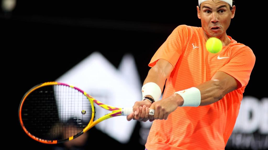 Rafa Nadal, en la exhibición de Adelaida