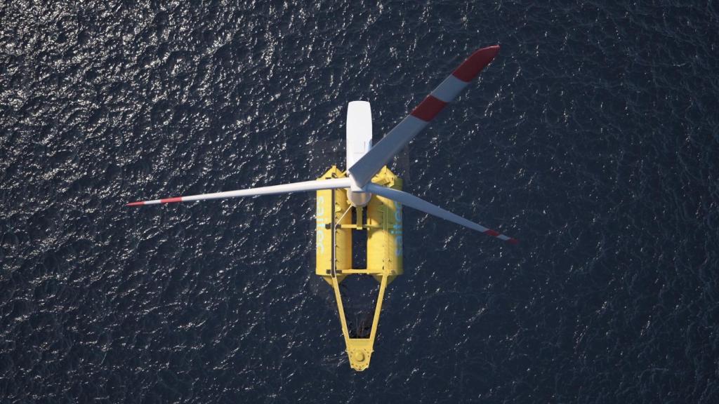 Prototipo de plataforma flotante de eólica marina de Saitec3