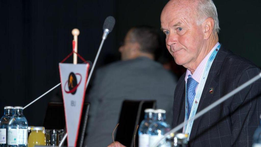 Andeers Besseberg en una rueda de prensa