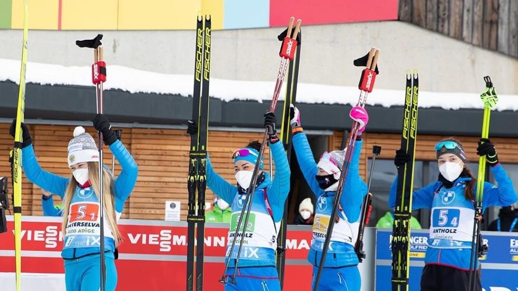 Una competición de Biatlón