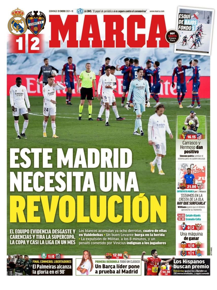 La portada del diario MARCA (31/01/2021)