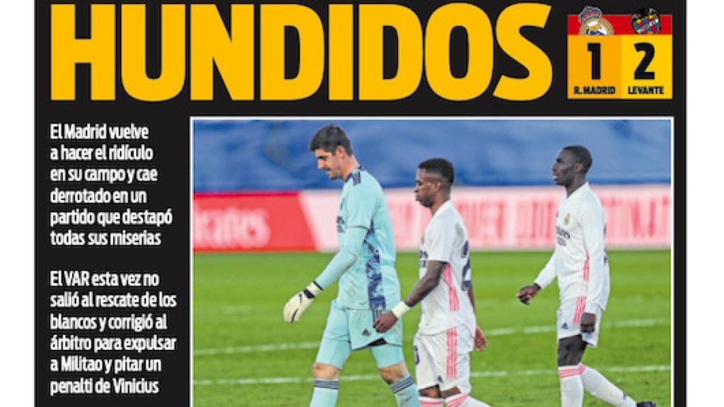 La portada del diario SPORT (31/01/2021)