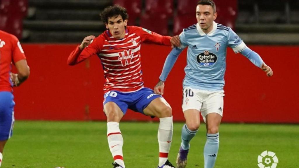 Iago Aspas regresó al once contra el Granada generando ocasiones de gol