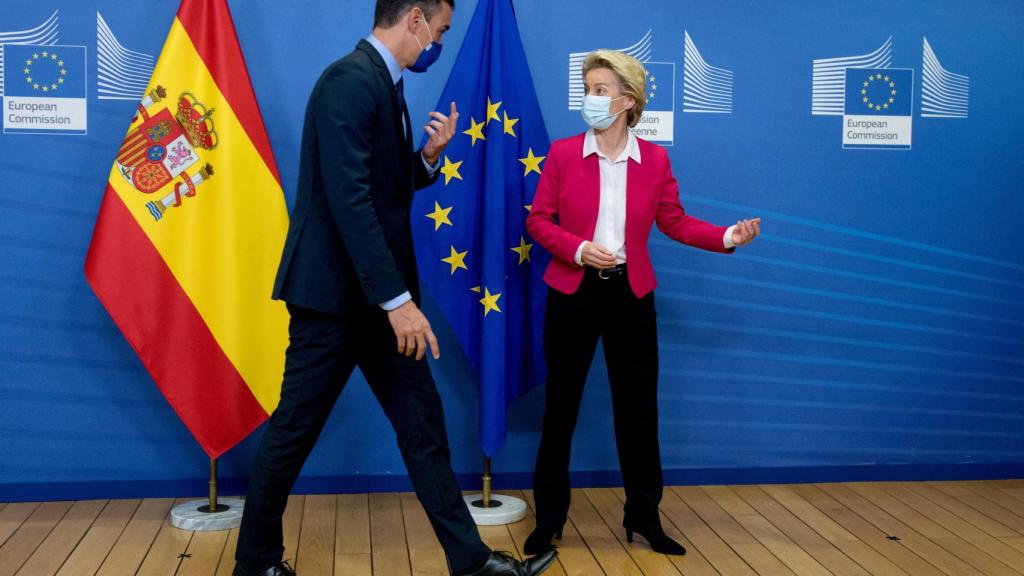 Pedro Sánchez y Ursula von der Leyen, durante su última reunión en Bruselas