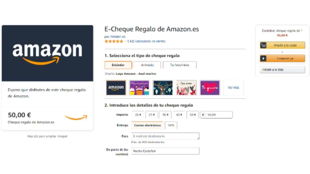 Para acceder al cupón hay que comprar un cheque regalo.