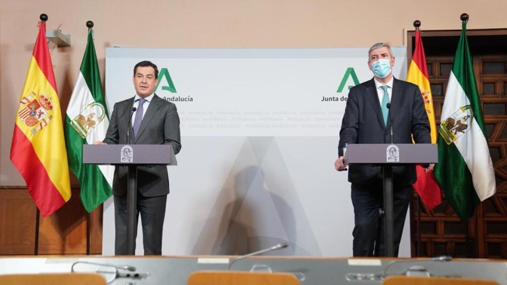 Imagen de archivo del presidente de la Junta de Andalucía y el presidente de Renault España.