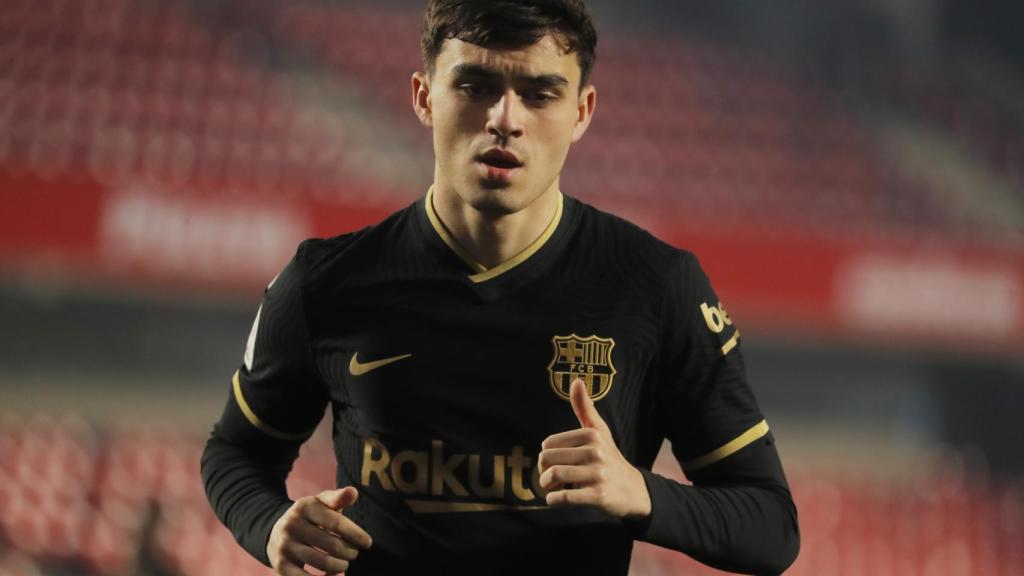 Pedri, con la camiseta del Barcelona