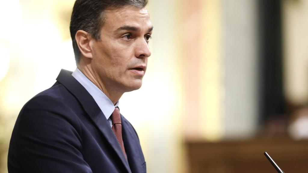 Pedro Sánchez, presidente del Gobierno, en el Congreso de los Diputados.
