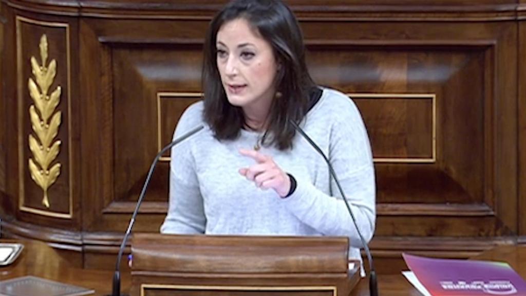 La diputada de Unidas Podemos Isabel Franco en el Congreso.